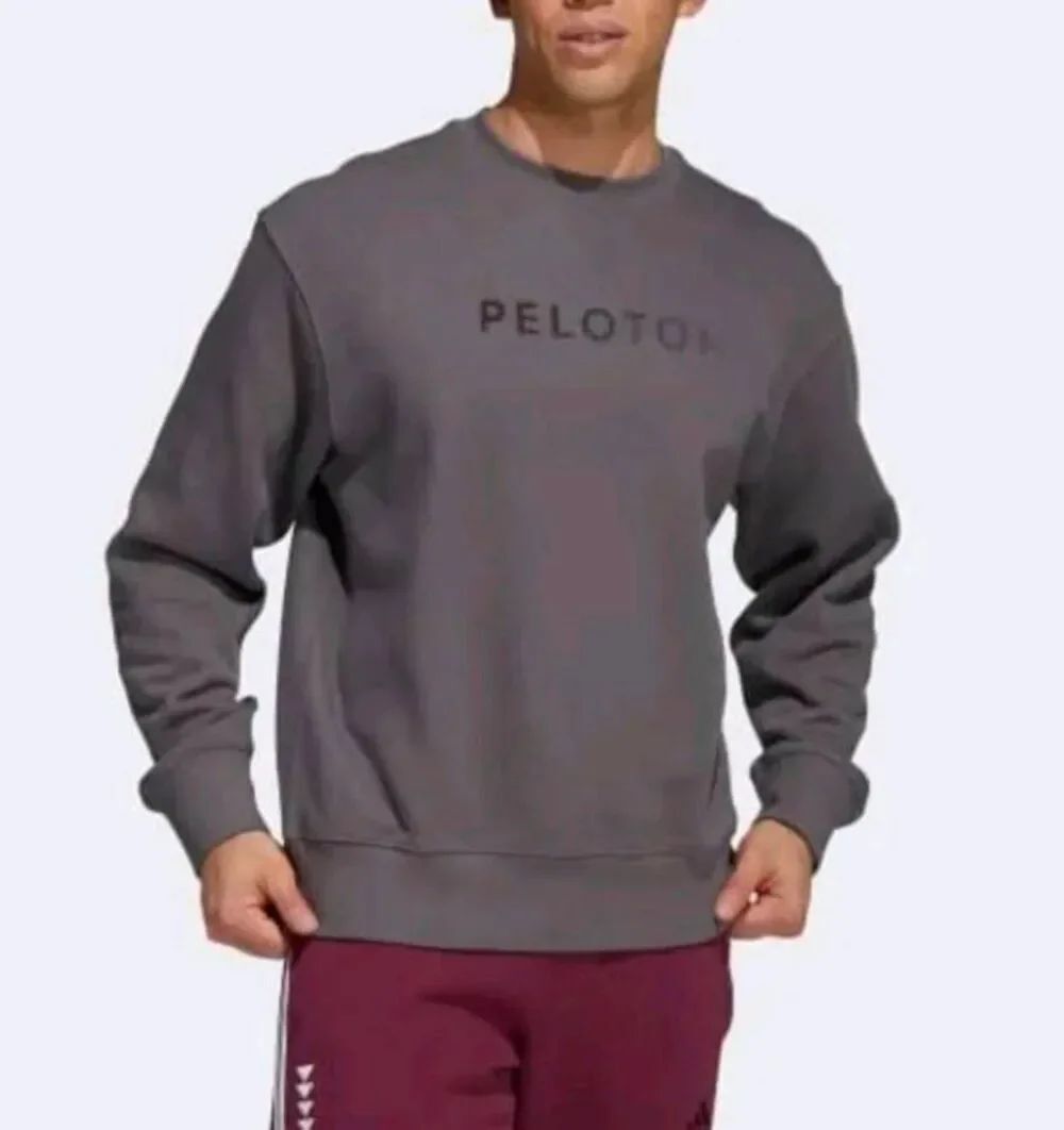 Adidas X Peloton Gray heavyweight cotton sweatshirt unisex mens XL